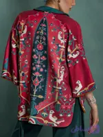 کت بلند زنانه طرح درخت زندگی