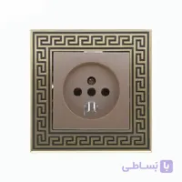 پریز تلفن دوکاره برلیان فلورا بژ ایران الکتریک توکار