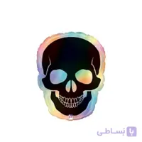 بادکنک هالووین فویلی طرح جمجمه اسکلتی