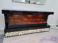 شومینه برقی مدرن سه بعدی 3 طرفه باگرمایش