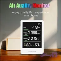 مانیتور حرفه‌ای 5کاره کیفیت هوا CO2 رطوبت TVOC و…..اورجینال امازون المان