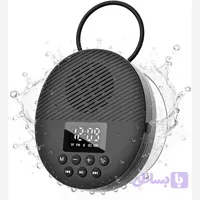 اسپیکر بلوتوثی ضداب .رادیو FM.ساعت بیدار باش پاسخگویی تماس اورجینال امازون المان