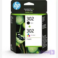 کاتریج جوهر افشان 302 برند hp پک2عددی مشکی و رنگی اورجینال امازون المان