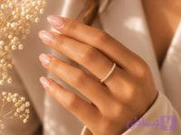 انگشتر زنانه ژوپینگ طرح رینگی ردیف اتمی مدل 1702 کد 495 درخشنده و جذاب