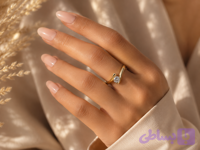 انگشتر زنانه ژوپینگ طرح تک نگین آغوش مدل 4212 کد 494 درخشنده و جذاب
