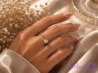 انگشتر زنانه ژوپینگ طرح تک نگین بینهایت مدل 5532 کد 489 درخشنده و جذاب