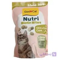 قرص تشویقی گربه بیوتین طعم جلبک دریایی جیم کت(Gim Cat Nutri Biotin Bites)۴۲۵ گرم