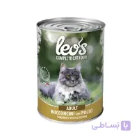 کنسرو ادالت گربه مونژه طعم مرغ Leos Adult Chunkies With Chicken با وزن 415 گرم