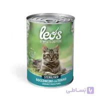 کنسرو گربه استریلایزد مونژه طعم مرغ و تن  (Leos Sterilised Chunkies With Tuna)با وزن 415 گرم