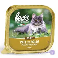 ووم ادالت گربه مونژه طعم مرغ Leos Adult Chicken Pate با وزن 100 گرم