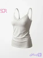 تاپ نخی شیردهی وارداتی اسمارا esmara رنگ سفید یقه توری