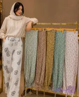 شلوار نخی طرح دار شسته شده (کد KK0A9)