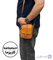 کیف مردانه چرم صنعتی تک قفل لوکس وکاربردی طرح سوسماری