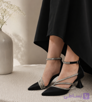 کفش مجلسی زنانه مدل نگین دار آبشاری