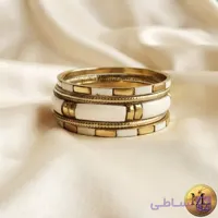 النگو هندی دستساز طلایی سفید مدل سنتی