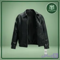 کاپشن چرم مردانه مشکی وارداتی چین مدل زارا