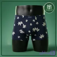 شورت جعبه‌ای مردانه ویزیج سرمه‌ای گلدار