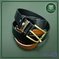 کمربند چرم مردانه مشکی رولکس