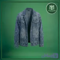 کت جین وارداتی مردانه طرح ابر و کاموفلاژ – رنگ آبی تیره
