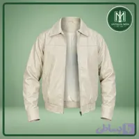 کاپشن چرم مردانه استخوانی زیپ فلزی مدل زارا