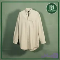 پیراهن کتان یقه دیپلمات مردانه – رنگ کرمی (وارداتی)