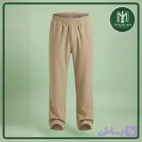 شلوار لینن کمرکش مردانه کرم روشن | خرید آنلاین