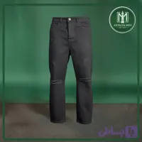 شلوار جین نیم‌بگ مشکی زاپ‌دار مردانه (وارداتی)