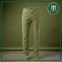 شلوار مردانه کنفی کرم تیره پشت کش