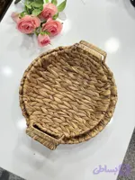 سبد حصیری گرد شاسی فلزی