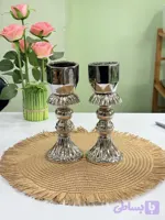 جاشمعی جفتی پایه فلز