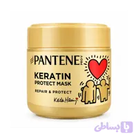 ماسک مو پنتن Pantene مدل Keratin Protect مناسب برای موهای خشک و آسیب دیده حجم 300 میلی‌لیتر