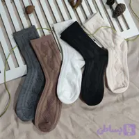 جوراب ساق‌دار زنانه نخی بافت برجسته