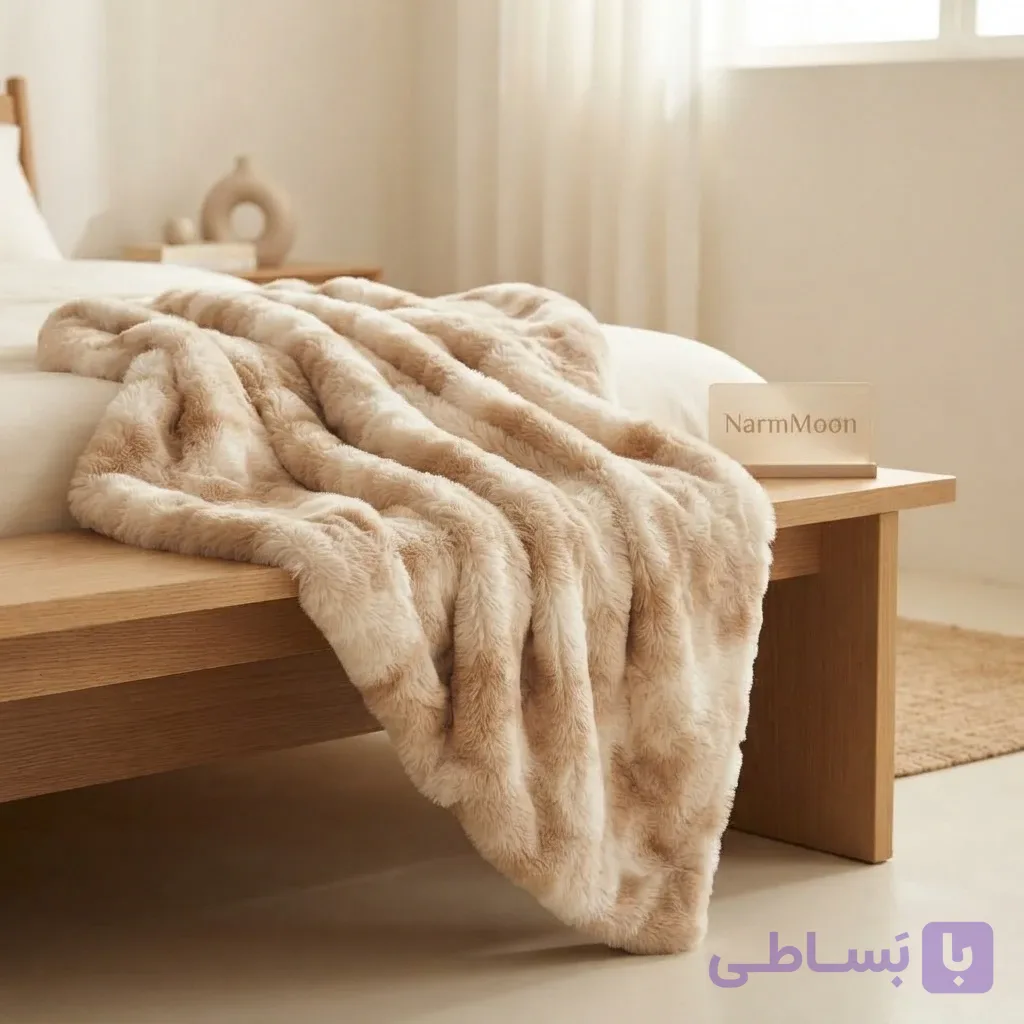 پتو رَبیت دورو خزدار و تدی ، پتو نرم و لوکس دونفره