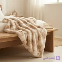 پتو رَبیت دورو خزدار و تدی ، پتو نرم و لوکس دونفره