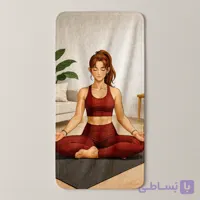 حوله باشگاهی دخترانه طرح یوگا سایز 100 در 50 (کد 131)