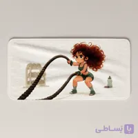 حوله باشگاهی طرح دختر ورزشکار سایز 100 در 50 (کد ۱۴۲)