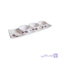 ست دیپ خوری مدل گل قرمزی