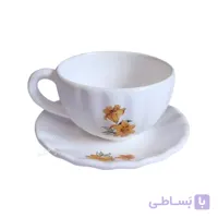 فنجان و نعلبکی مدل سوسن زرد