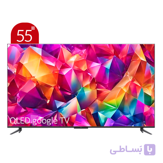 تلویزیون QLED UHD 4K هوشمند google TV تی سی ال مدل C645 سایز 55 اینچ