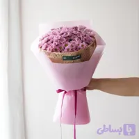 دسته گل داوودی صورتی مدل سولین کد 11519