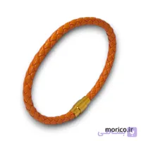 دستبند چرم نارنجی کد 117