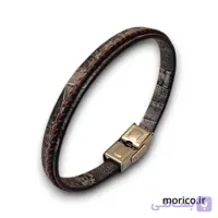 دستبند چرم طوسی کد 120