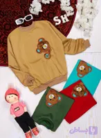 بلوز اسپرت بچگانه با گلدوزی خرسی