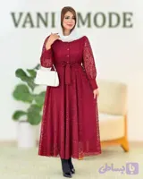 پیراهن زنانه گیپوری شیک با پارچه دانتل