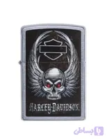 فندک زیپو اصلی کد 29558 harley davidson skull
