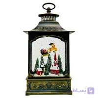 گوی موزیکال مدل پمپی لایت باکس آکواریومی طرح فانوس سورتمه بابانوئل و کریسمس کد P4203