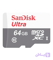کارت حافظه MicroSDXC سن دیسک مدل Ultra کلاس 10 استاندارد UHS-I U1 A1 ظرفیت 64 گیگابایت سرعت 100MB/s