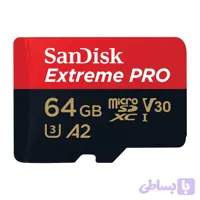 کارت حافظه MicroSDXC سن دیسک مدل Extreme Pro کلاس 10 استاندارد UHS-I U3 A2 V30 ظرفیت 64 گیگابایت سرعت 200MB/s