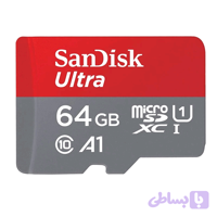 کارت حافظه microSDXC سن دیسک مدل Ultra کلاس 10 استاندارد UHS-I U1 A1 ظرفیت 64 گیگابایت سرعت 140MB/s
