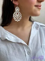 گوشواره ورشو طرح صدف